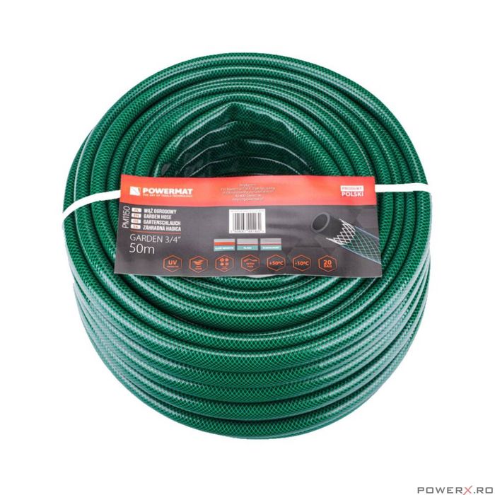 Furtun pentru gradina Garden Premium, 3/4", 50 m, 3 straturi, Powermat