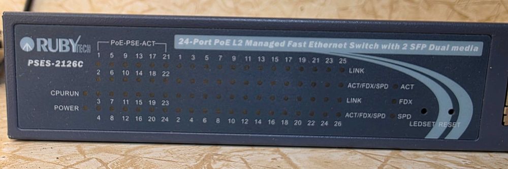 RubyTECH PSES-2126C PoE switch 24 port L2 managed
