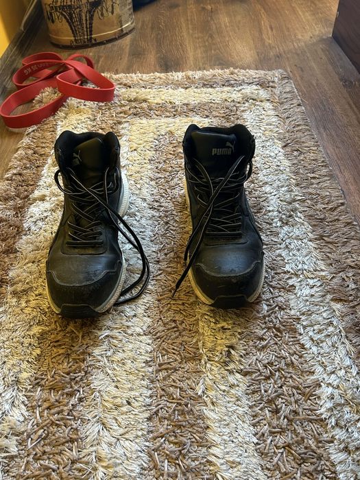 Работни обувки Пума олекотени сейфти ,олекотени с мека платформа, естествена кожа, което не пропуска вода