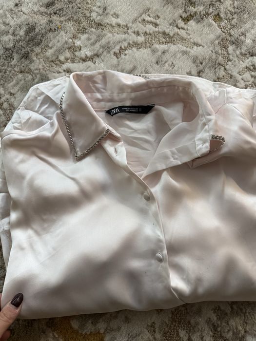 Дамска сатенирана риза Zara xs