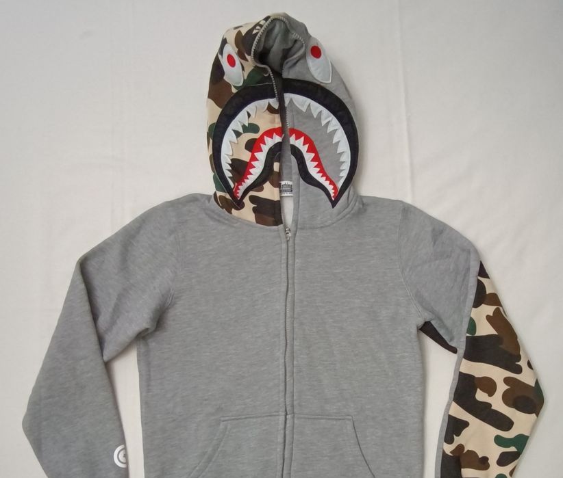 A Bathing Ape Bape Space Camo Shark Hoodie горнище S памучен суичър