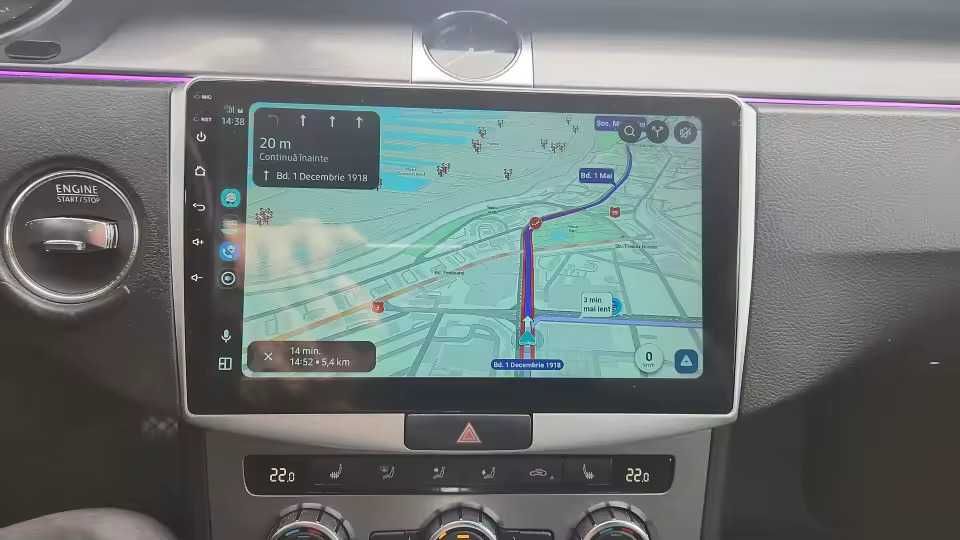Navigatie Android 8GB RAM+128, QLED, Carplay & 4G, VW Passat B6 B7 CC