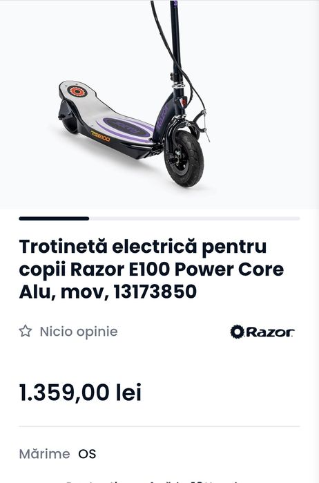 Trotineta electrică 24v platformă aluminiu