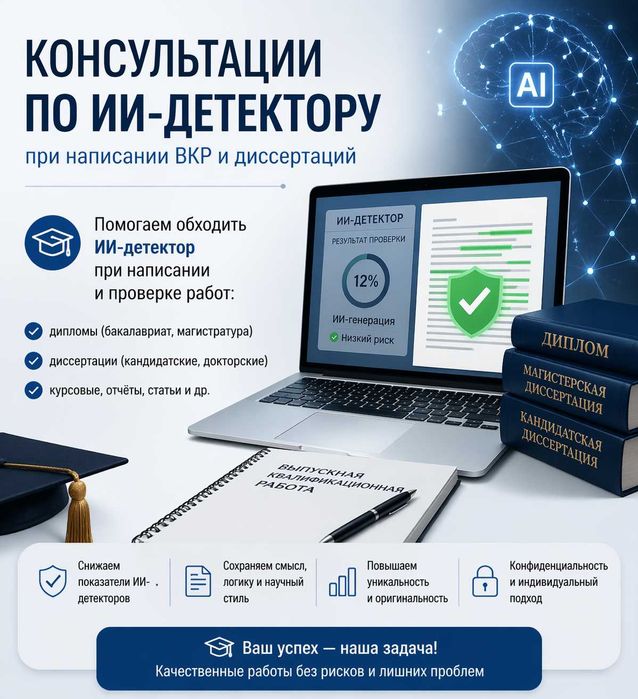 Консультации по ИИ-детектору при написании ВКР и диссертаций