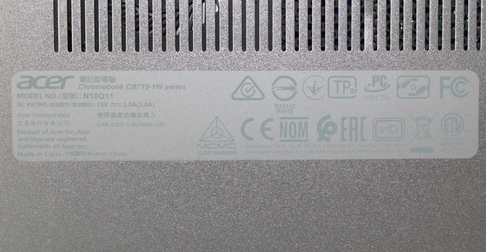 Лаптоп Acer Chromebook CB715-1W N18Q11