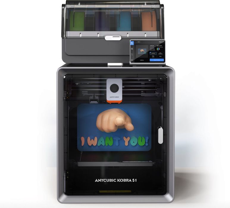 Imprimanta 3D Filament Anycubic Kobra S1 COMBO 250x250x250mm 600mm/s