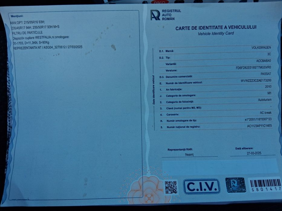 VW passat 2010 Euro5 automat