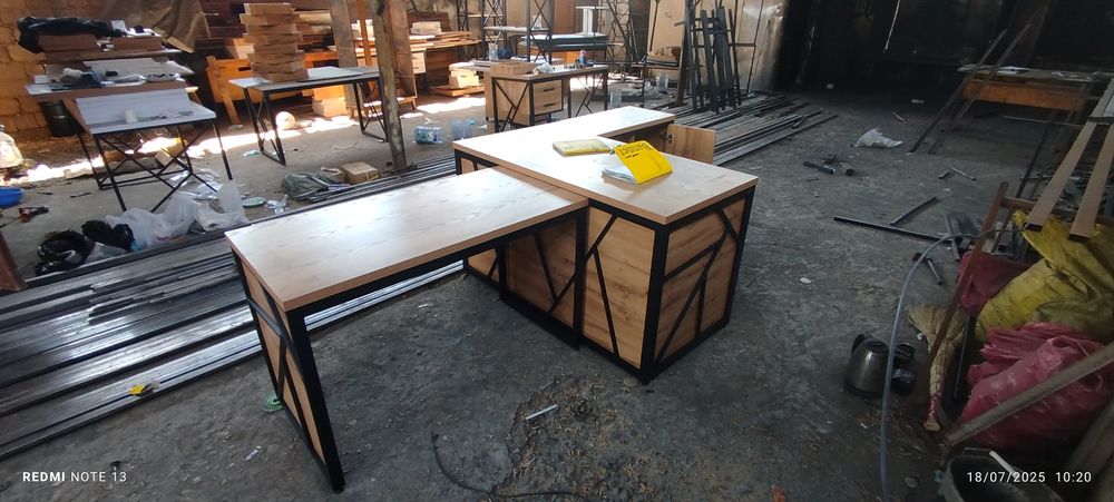 Loft mebellar yasaymiz stol stilaj  mebellar razmerga moslab yasaymiz