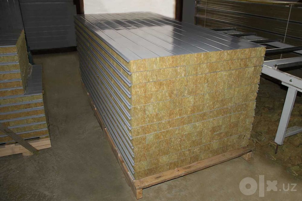 Minvata mineral paxtali panellar / Сэндвич панели минеральная вата
