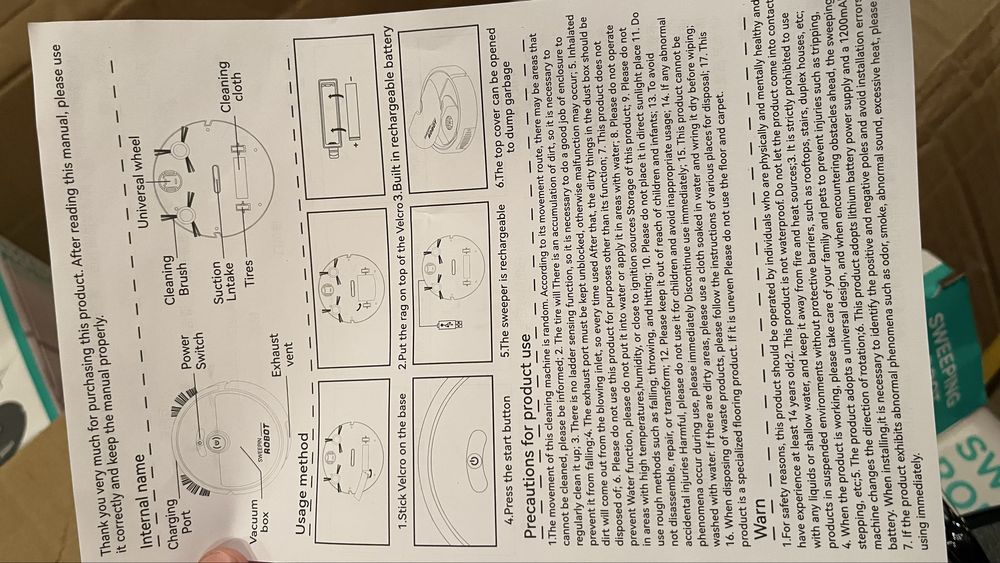 Робот пылесос черный