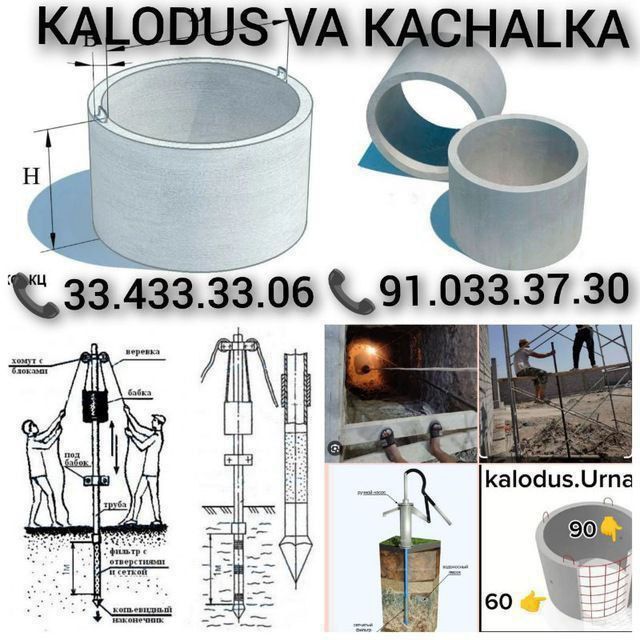 Kalodus qazlab urnatamiz suv chiqaramiz