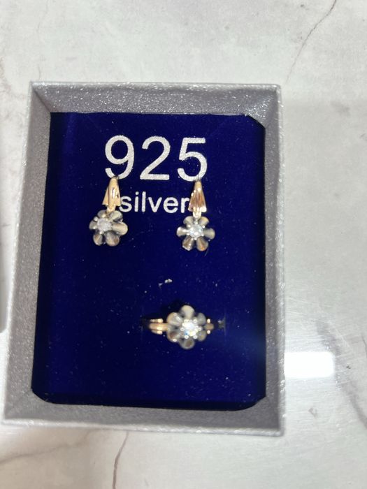 Продам набор серебро кольцо,серьги