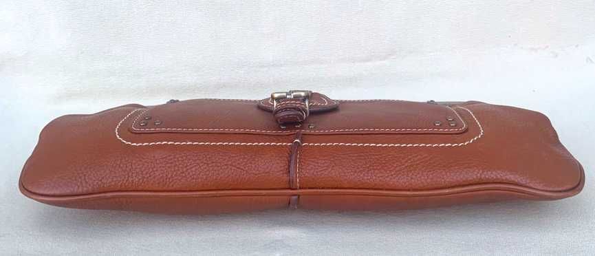 CHLOE Superba Geanta Vintage Clutch Plic Piele Maro Italia