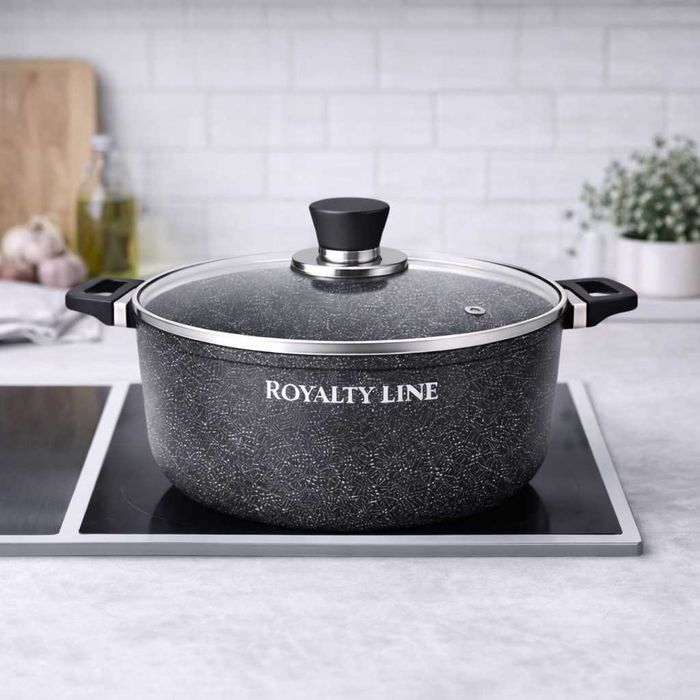 Oala din aluminiu turnat cu capac 32 cm Royalty Line