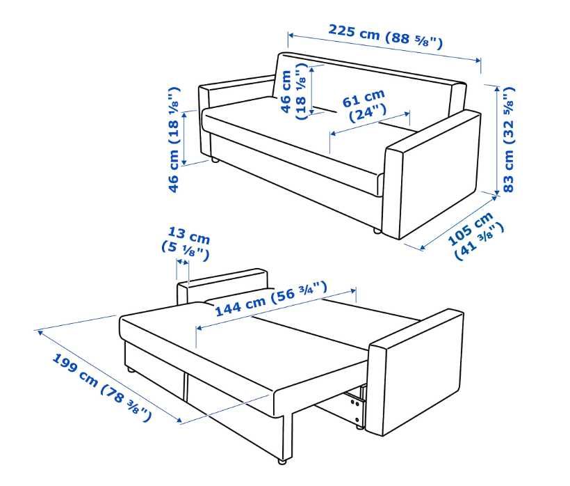 Canapea extensibilă 3locuri, Bomstad negru IKEA FRIHETEN