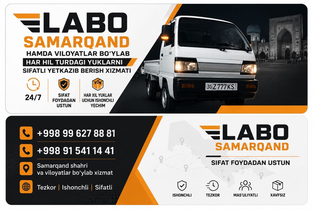 Labo xizmati  24/7samarqand shaxar viloyatlarga farqi yuq