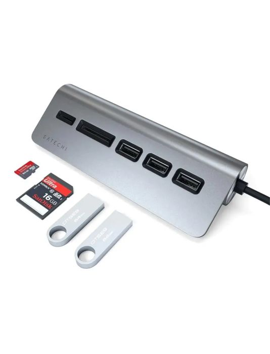 Хаб Satechi USB-C Combo Hub for Desktop, Space Gray