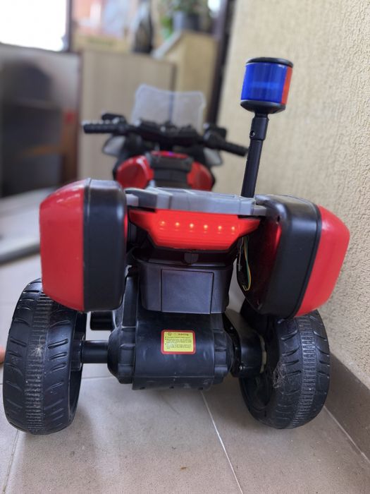 Motocicleta cu 3 roti, POLICE, 6V pentru 2-5 ani