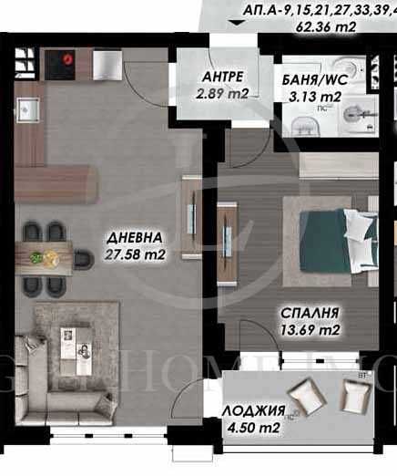 Продава се Двустаен апартамент в Пловдив, Гагарин - 81 кв.м за 960 €/кв.м - Снимка #3