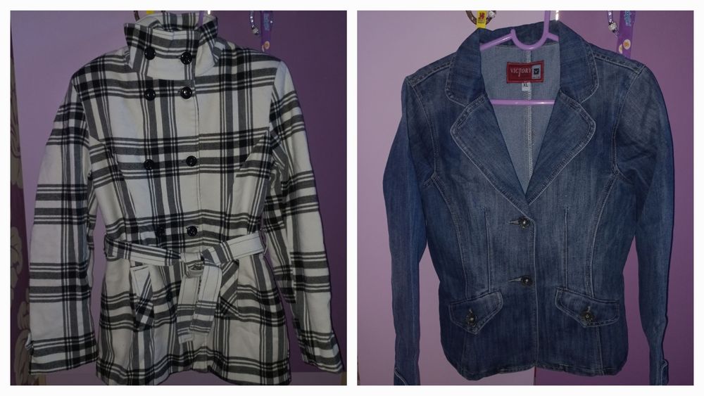 Дамско палто размер М и дънково яке размер М