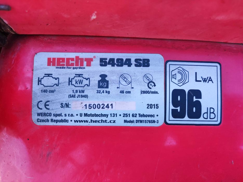 Бензинова самоходна косачка с кош Hecht 2015г. BriggsStratton 140cm 3кс 4t 46см 32кг