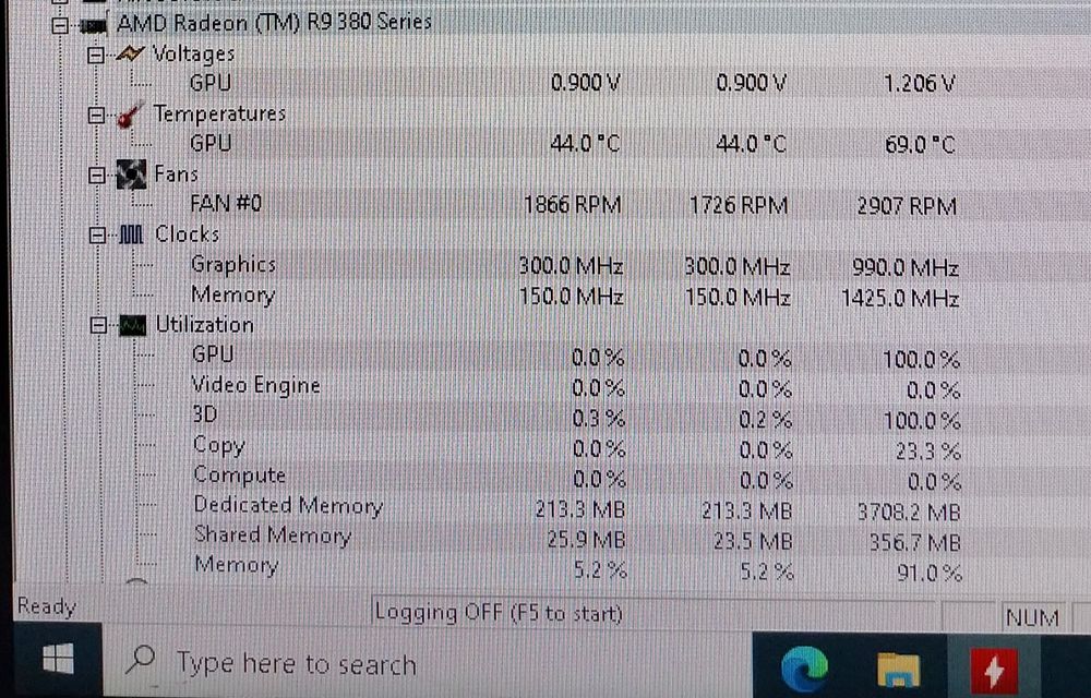 AMD XFX R9 380 4GB GDDR5 256 Bits