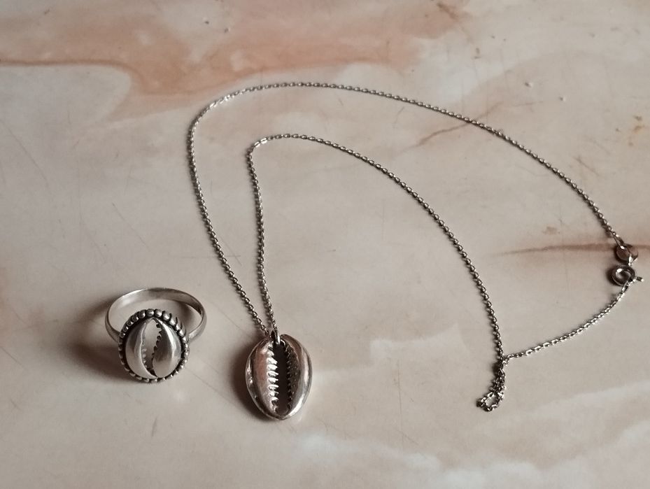 Set lanț, pandantiv și inel din argint