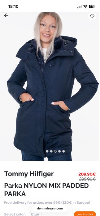 Geaca parka Tommy Hilfiger dama XS