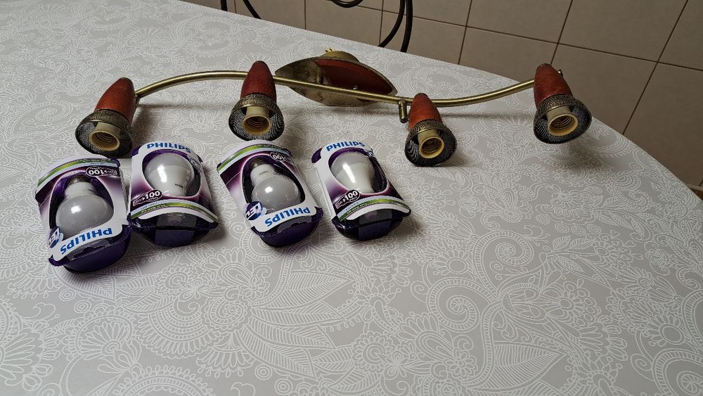 Lustra ' Lampa ' Bucătărie " Terasă ( + 4 Becuri Philips Led)