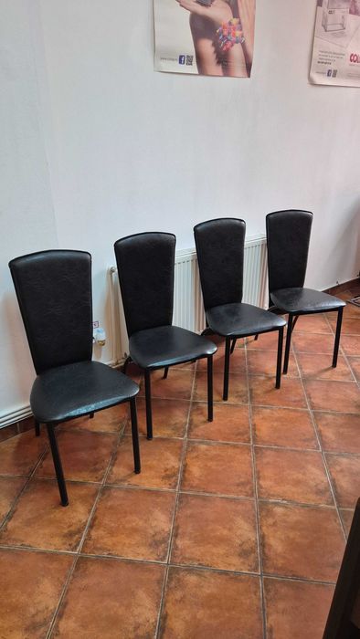scaune birou, metalice negre