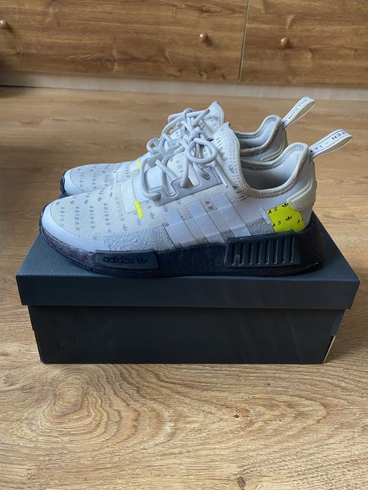 Adidas NMD_R1 J "White Team Solar Yellow"