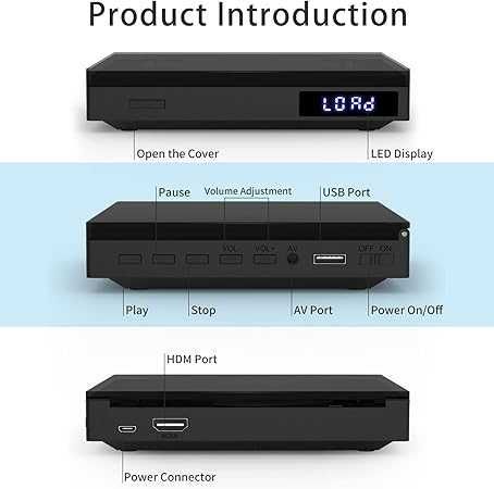 SHIWAKOTО  HDMI DVD/CD плейър с USB, AUX, HDMI, RCA порт, дистанционно