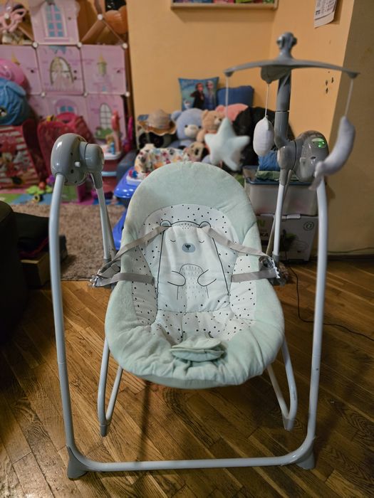 Бебешка люлка 2 в 1 Kikkaboo Dozy Bear with me Mint