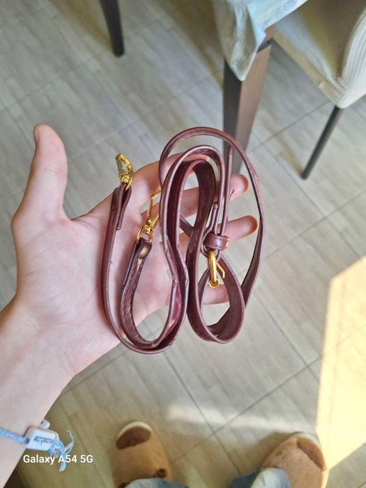 Винено червена, Y2K чанта с charm и допълнителна дръжка