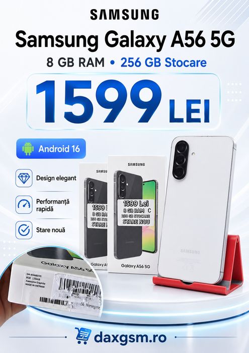 Galaxy A56, 8/256 GB, Sigilat, Garanție