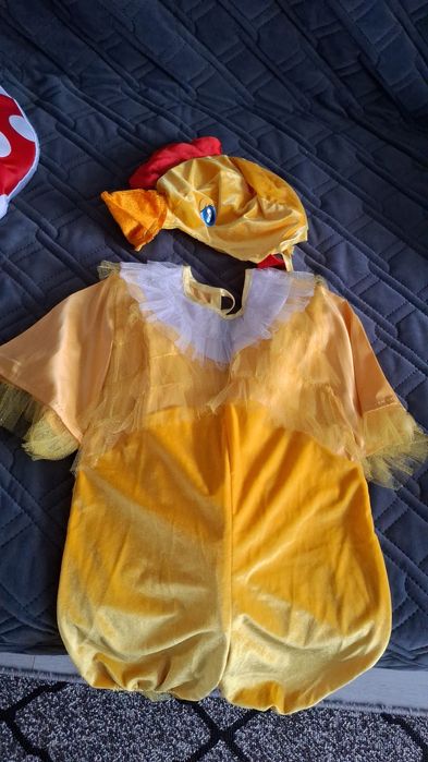 Детские карнавальные костюмы. Снеговик, тигр, цыпленок, шляпа мухомора