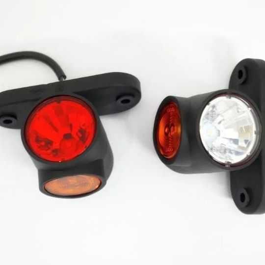 1 бр. ЛЕД LED къси рогчета с 3 SMD диода 12-24V , габарити , Полша