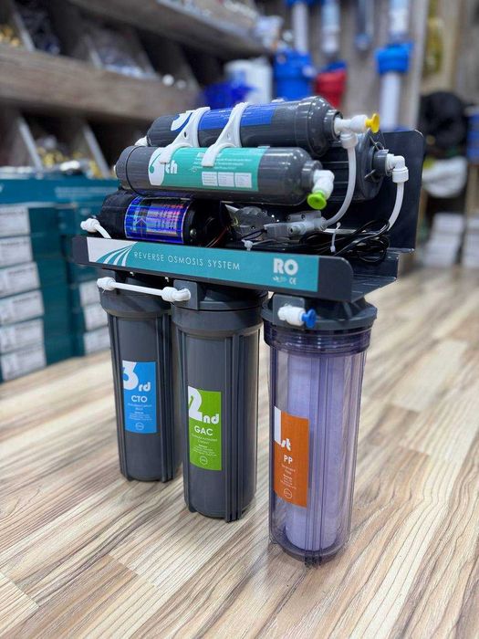 Фильтр бытовой обратноосмотический с насосом, Установка бесплатная