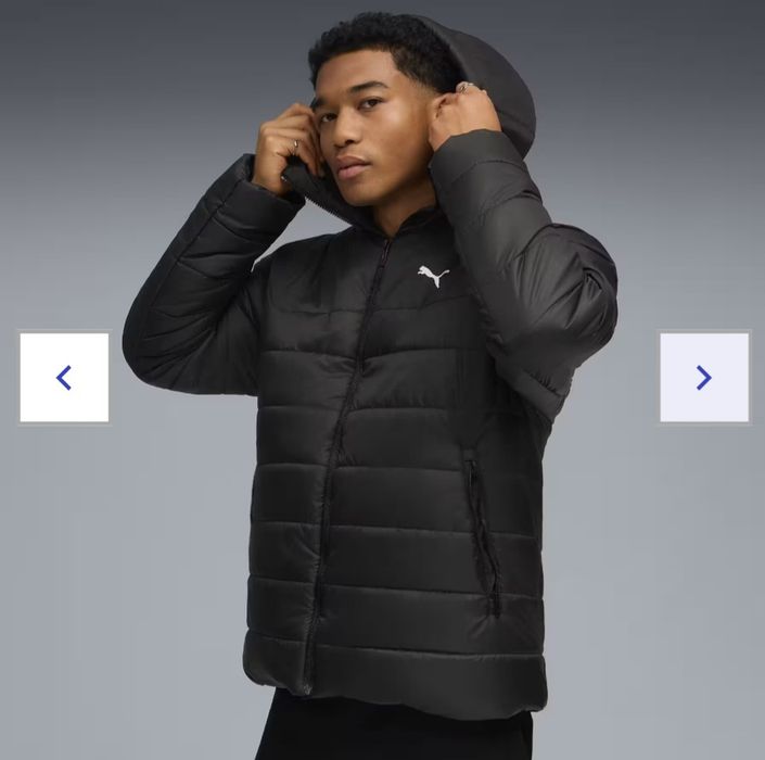 PUMA Geacă de vatelină bărbați matlasată Essentials, gri  NOUĂ