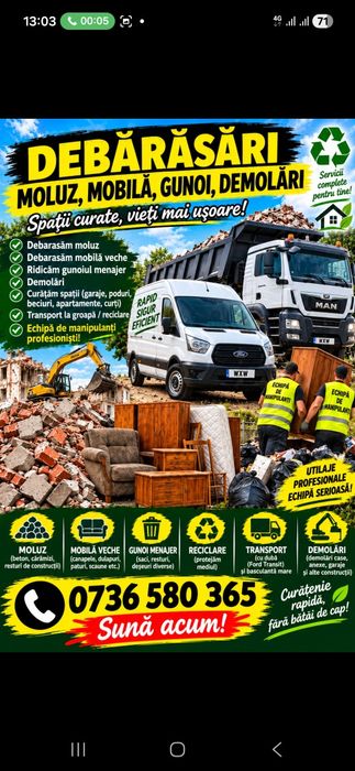 Bebarasari rapide Moloz Mobilă gunoi demolări echipa pentru cărat container d gunoi