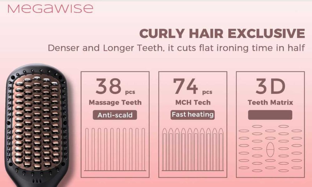 MEGAWISE KL-1025 керамична йонна четка 2-в-1