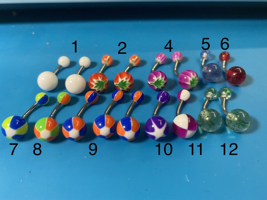 Обеци за пъп (акрил)