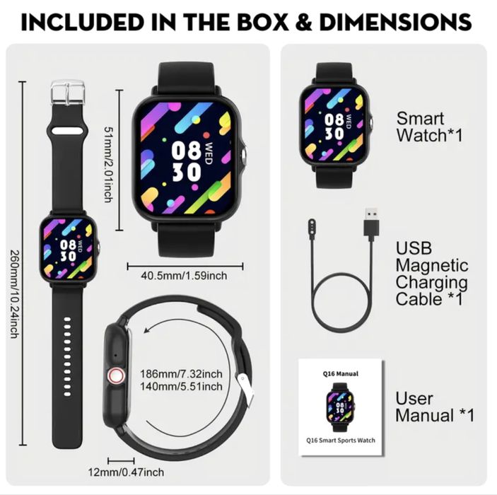 Мъжки смарт часовник LIGE/Ергономичен, спортно/ежедневен -25%Промоция!