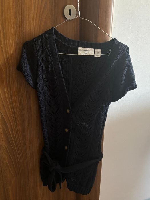 Cardigan negru cu mânecă scurta H&M