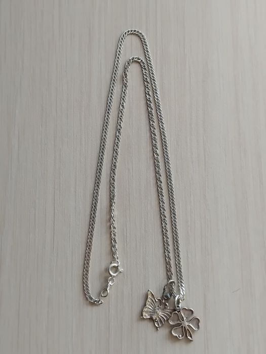 Lănțișor din argint cu 2 pandantive