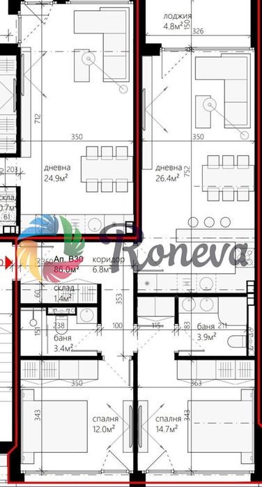 3-стаен в Варна-Аспарухово площ 103 цена 163750