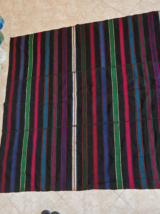 Голям Вълнен Килим Черга Ръчно Тъкан 270/160 см