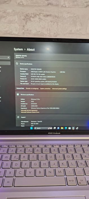 Asus Vivobook 16" OLED 4k Model M1603q  Procesor AMD Ryzen 5 5600H 3,30Mh