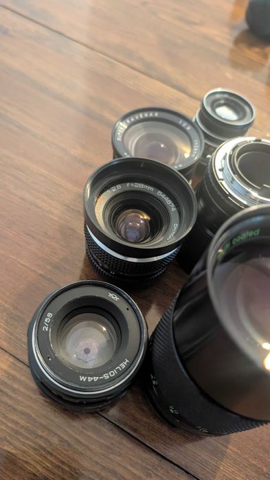 Обективи M42 (Helios 44M, Chinon, Travenar, Industar).– Отлично състояние