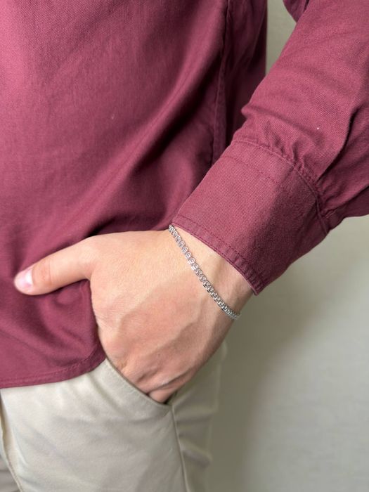 Серебряный мужской стильный браслет. Серебро 925 Есть доставка.